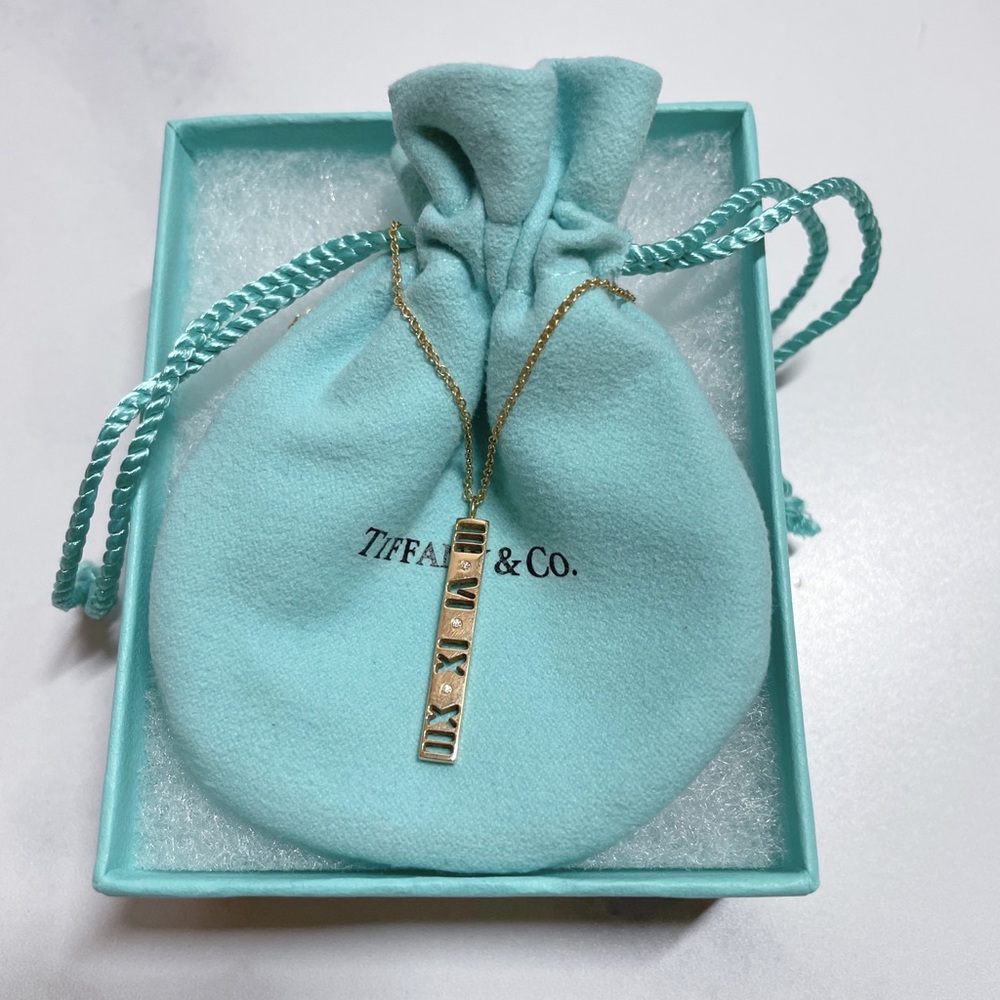 Tiffany & Co Gold Atlas Pendant with Diamonds